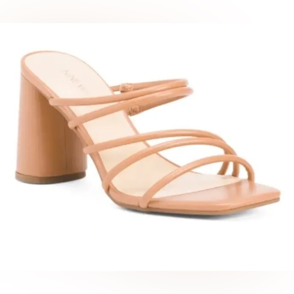 NINE WEST Strappy Open Toe Heel Sandals Platform Block Heels Size 12
